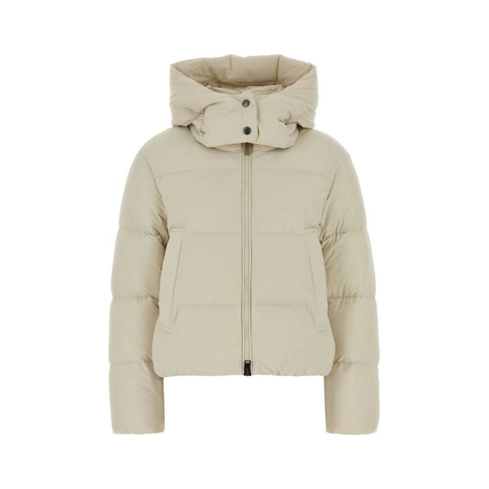 Woolrich Women Ivory Stretch Nylon Madison Down Jacket